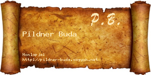 Pildner Buda névjegykártya